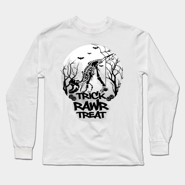 trick rawr treat halloween Long Sleeve T-Shirt by Fadloulah